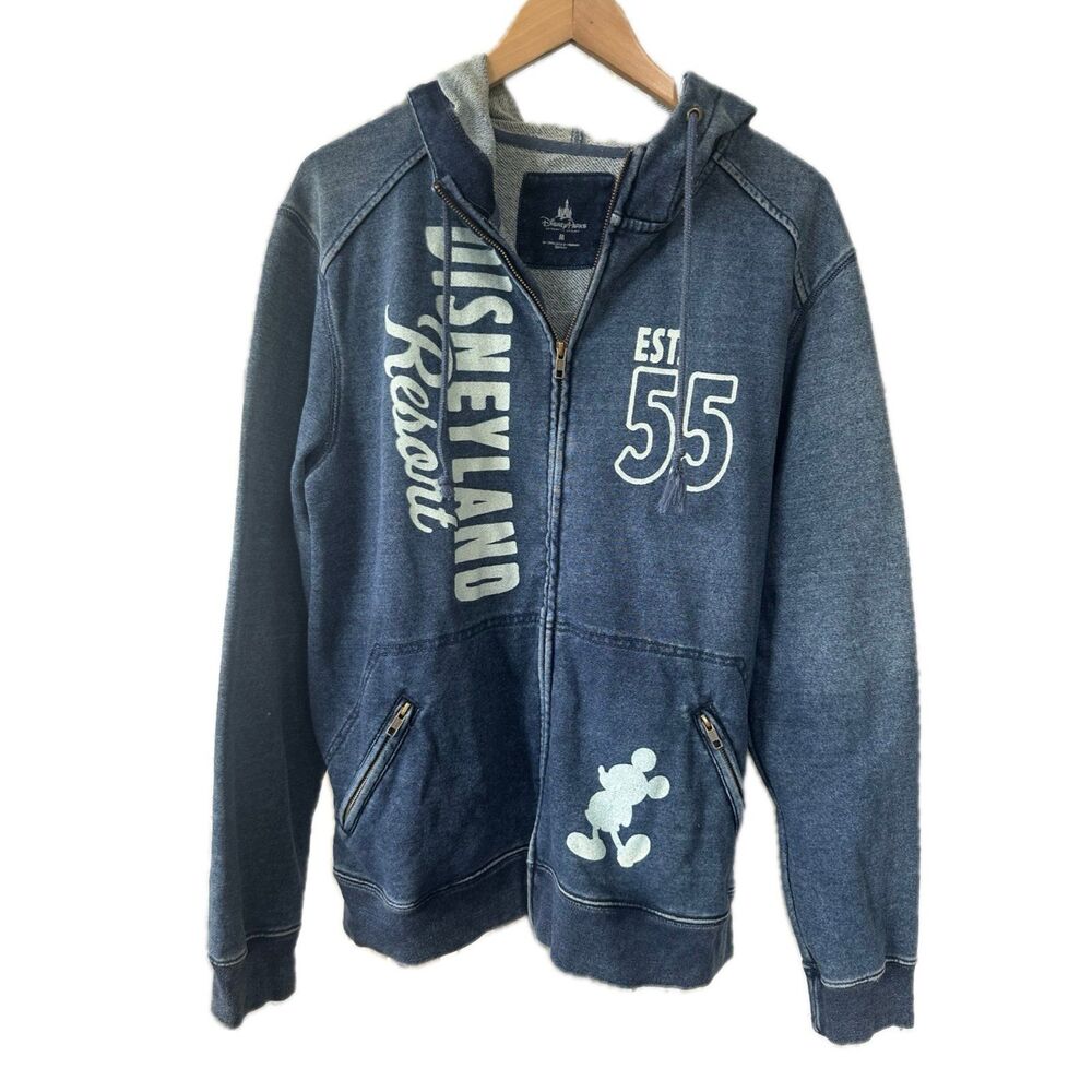 Disney Parks Disneyland Resort  Est. 55 Full Zip Stone Wash Hoodie Jacket M